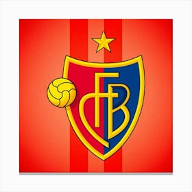 FC Basel 1893 Logo Wall Art 12 Canvas Print