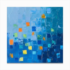 Blue Squares 7 Canvas Print