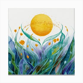 Sun In The Grass Canvas Print