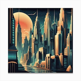 Futuristic Cityscape 21 Canvas Print