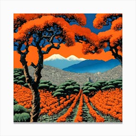 Orange Groves Canvas Print