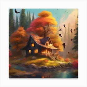 house In The Forest Canvas Print