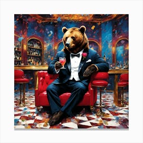 Bear In Tuxedo 1 Canvas Print