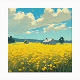 Canola Field Canvas Print