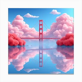 Pink Clouds Over Golden Gate Bridge Canvas Print