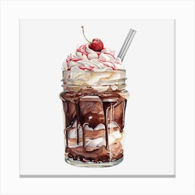 Ice Cream Sundae 15 Canvas Print