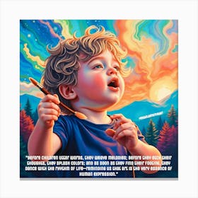 Art is the very essence of human expression Canvas Print