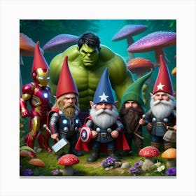 Avengers Gnomes 3 Canvas Print