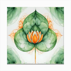 Boho Lotus Flower art Canvas Print