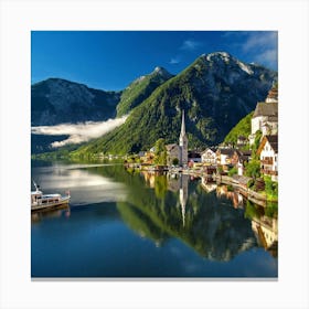 Town In The Mountains Canvas Print