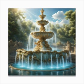 Fountain Of Love 2 Canvas Print