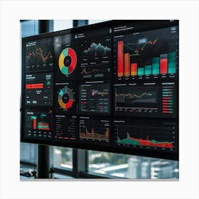 Corporate Dashboard Featuring An Overview Of Performance Indicators Business Analytics And Financi (3) Canvas Print