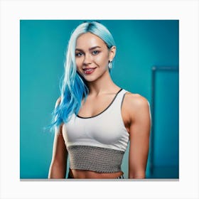 Firefly Cheerful Blue Haired Russian Girl In Sportswear 36801 (2) Canvas Print