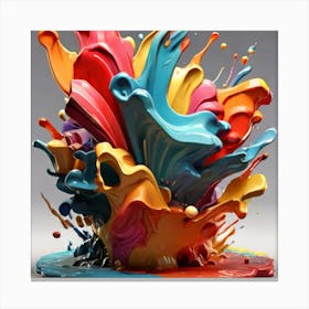 Colorful Splash 3 Canvas Print