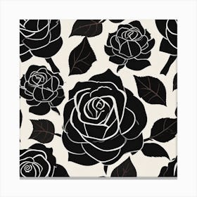 Black Roses 6 Canvas Print