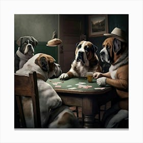 Poker Dogs 7 Canvas Print