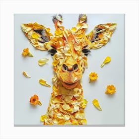 Floral Giraffe Canvas Print