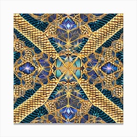 Gold And Blue Canvas Print