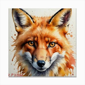 Fox Painting Canvas Print