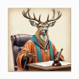 Deer Judge 2 Canvas Print