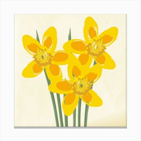 Daffodils Yellow Canvas Print