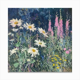 Daisies In The Meadow 1 Canvas Print