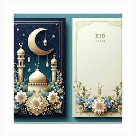 Eid Card Canvas Print