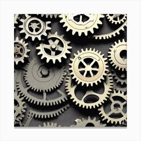 Gears Background 27 Canvas Print