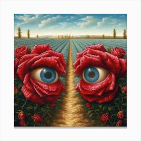 Eyes Of Roses Canvas Print