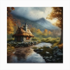 Cottage In The Woods 8 Canvas Print