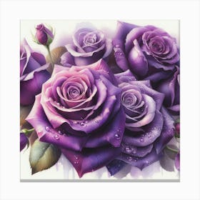 Purple Roses 30 Leinwandbild