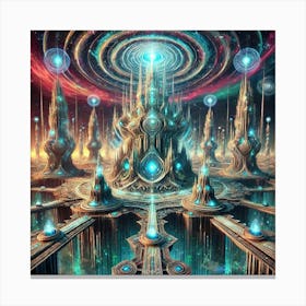 A Futuristic And Surreal Depiction Of The Nexus Ci Canvas Print