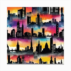 City Skyline 12 Canvas Print