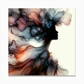 Abstract Portrait Of Woman Canvas Print