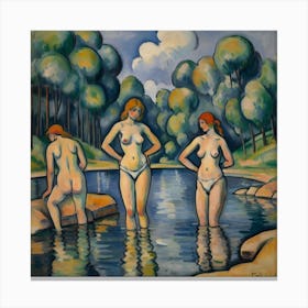 The Bathers, Paul Cézanne 1 Canvas Print