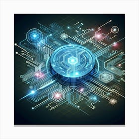 Futuristic Technology Concept Canvas Print