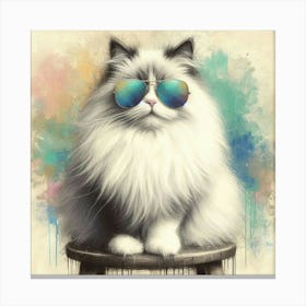 Cat In Sunglasses Canvas Print