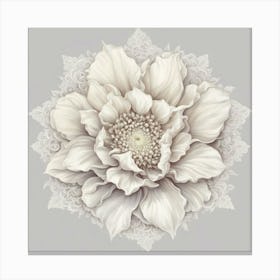 White Peony Canvas Print