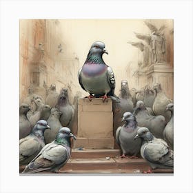 Pigeons 10 Canvas Print