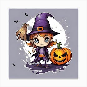 Little Witch Canvas Print