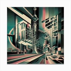 Futuristic Cityscape Canvas Print