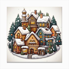 Christmas Village 1 Canvas Print