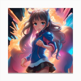 Anime Girl In Space Canvas Print