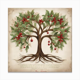 Holly Tree Canvas Print