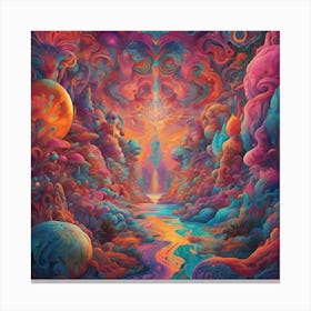 Psychedelic Landscape Canvas Print