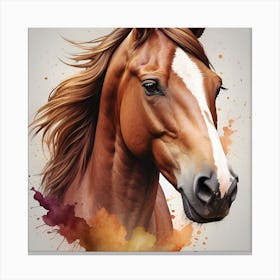 Horse Portrait,wall art, painting design Canvas Print