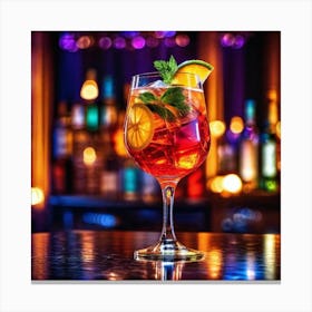 Cocktail On A Bar 1 Canvas Print