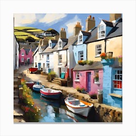 Harbourside Cottages Canvas Print