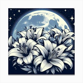 Lunar lilies 1 Canvas Print