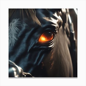 Horse With Glowing Eyes 1 Canvas Print